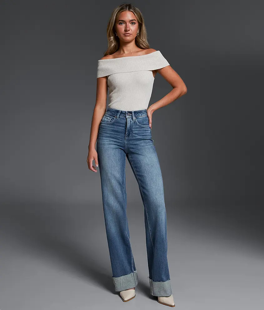 Fit No. 35 Wide Leg Stretch Cuffed Jean | Buckle