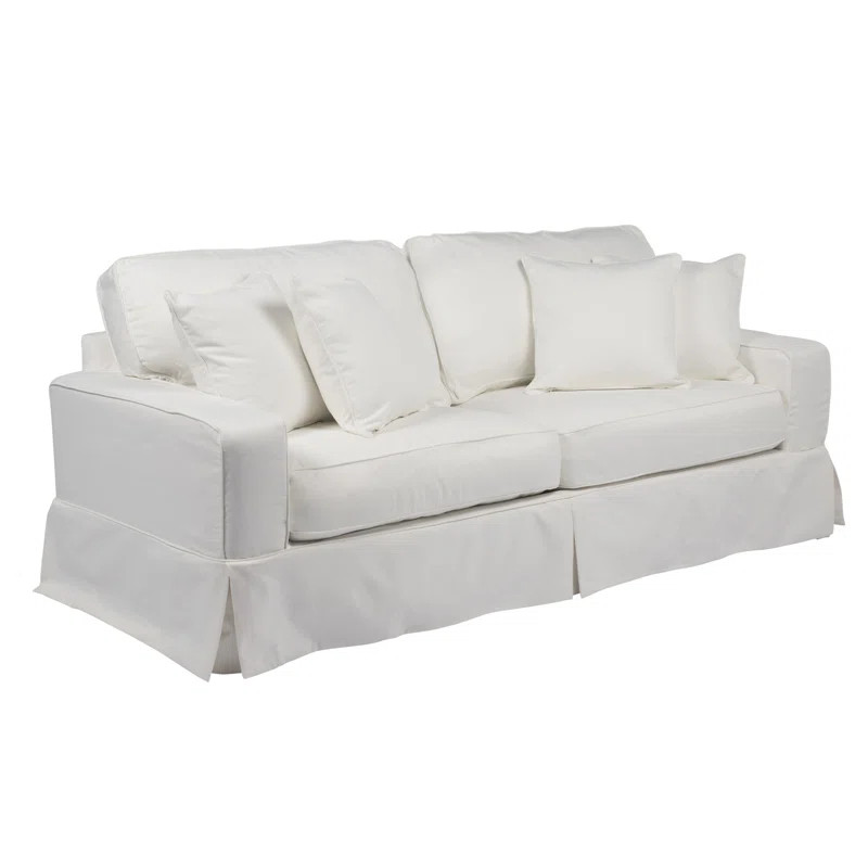Elsberry 88'' Square Arm Slipcovered Sofa with Reversible Cushions | Wayfair North America