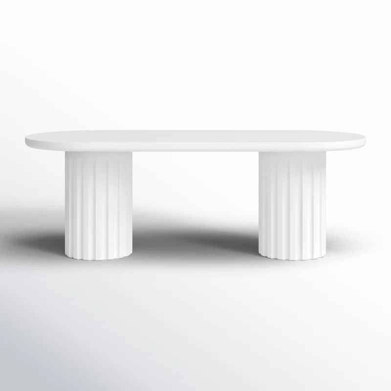 Pipperidge 86.5'' Stone Outdoor Dining Table | Joss & Main