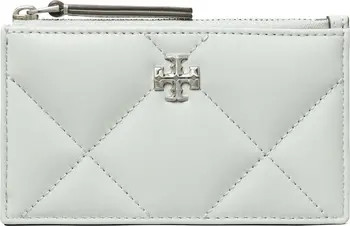 Kira Diamond Quilted Leather Zip Card Case | Nordstrom