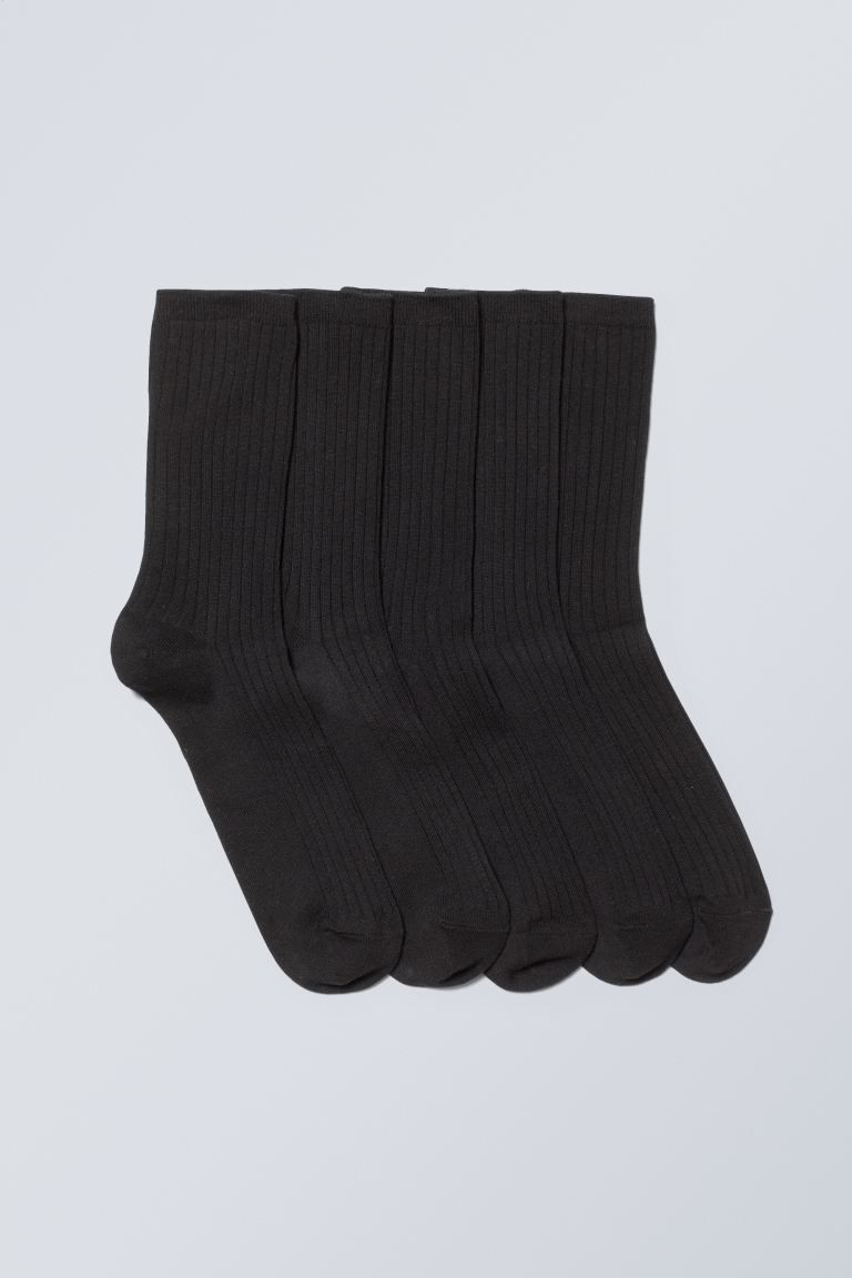 5-pack Rib Socks | H&M (UK, MY, IN, SG, PH, TW, HK)