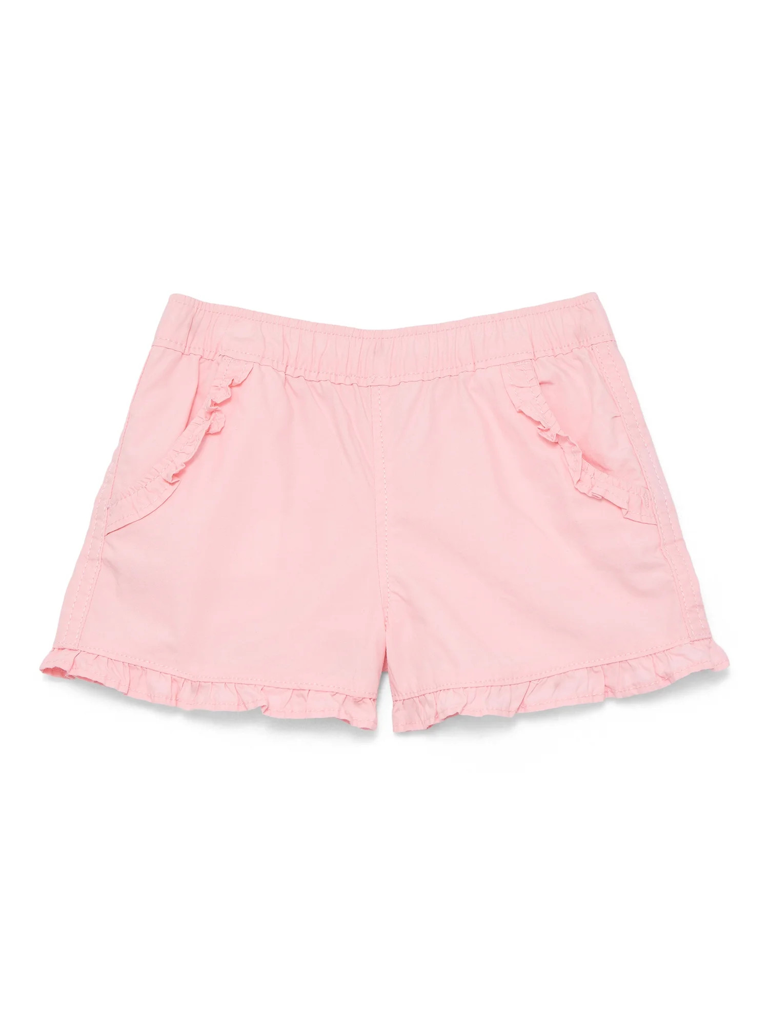 Wonder Nation Baby Girl Ruffle Pocket Shorts, Sizes 0-24 Months | Walmart (US)