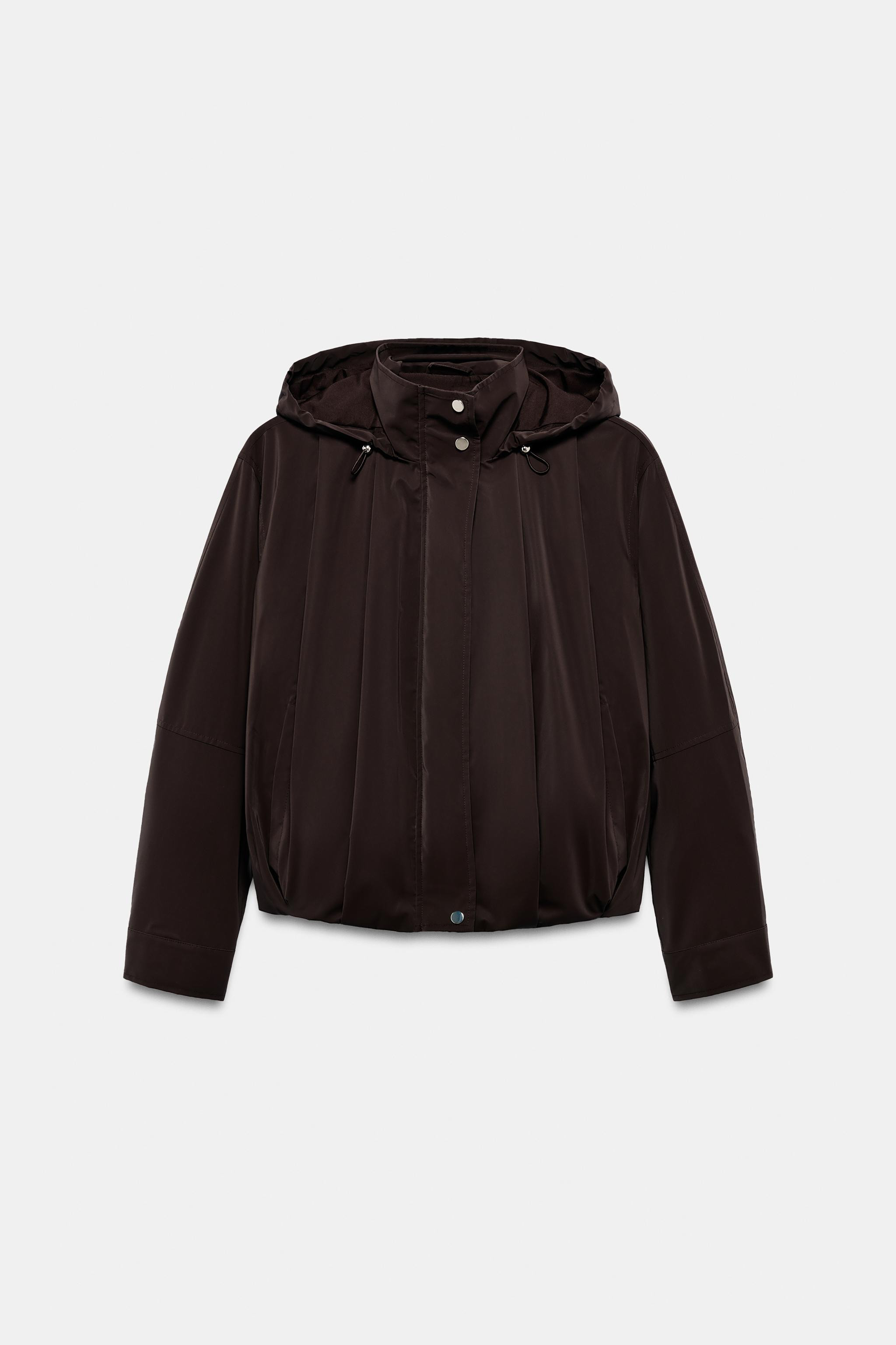RUBBERISED HOODED JACKET | Zara US
