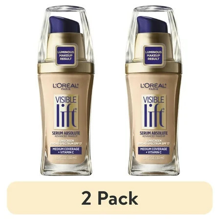 (2 pack) L Oreal Paris Visible Lift Serum Liquid Foundation SPF 17 1 fl oz | Walmart (US)