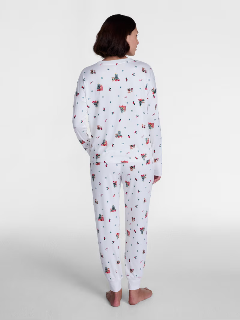 Holiday Time Women's and Women's Plus Top and Jogger Pants Pajama Set, 2-Piece, Sizes XS-3X | Walmart (US)