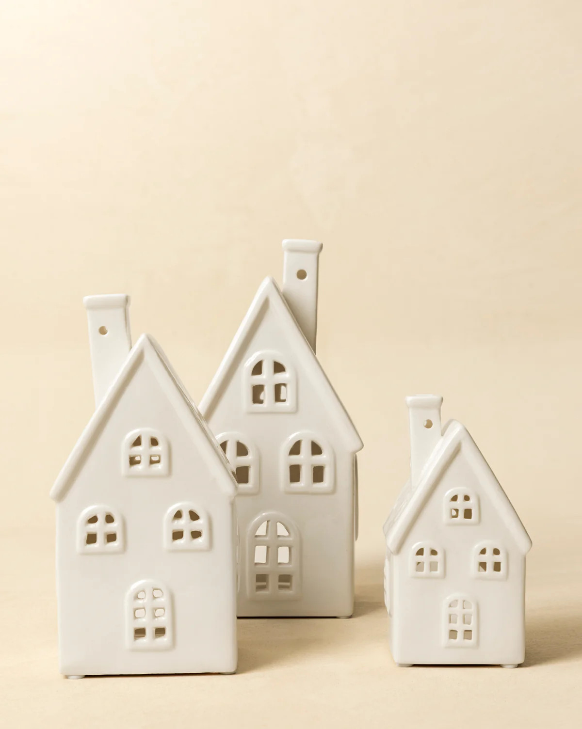 Ceramic Votive Houses (Set of 3) | McGee & Co. (US)