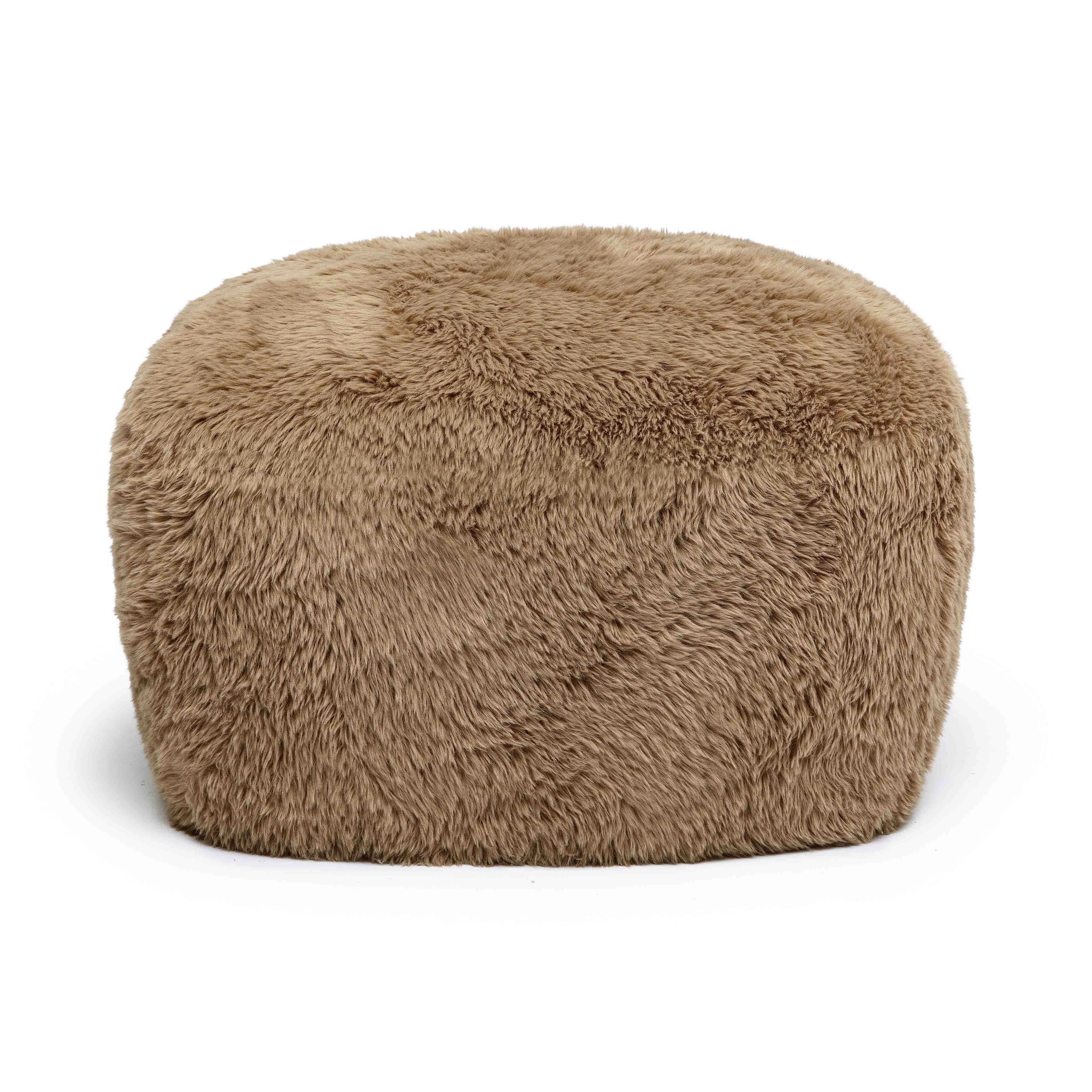 Amrita Vegan Shearling Ottoman | Wayfair North America