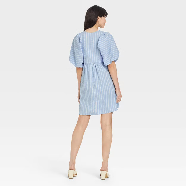 Women's Puff Short Sleeve Dress - A New Day™ | Target