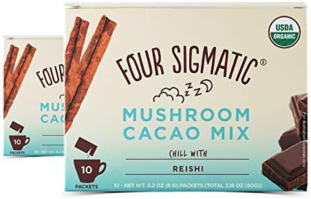 Four Sigmatic \u2013 Mushroom Hot Cacao Mix with Reishi (2 Packs of 10 Packets) \u2013 Reduces An... | Amazon (US)