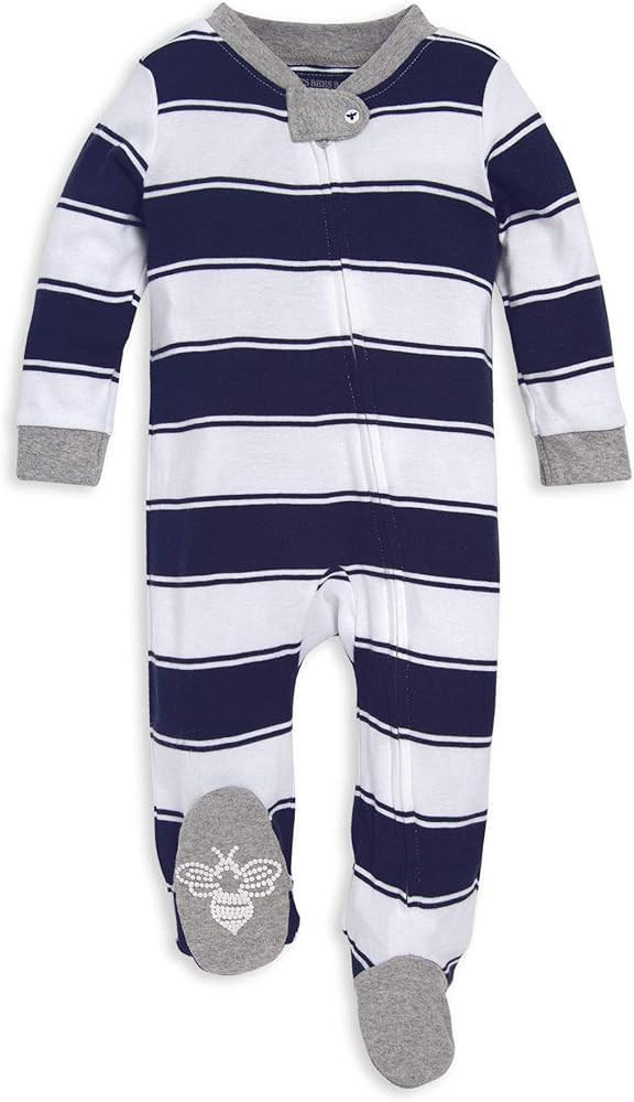 Burt's Bees Baby Boys' Sleep and Play Pjs, 100% Organic Cotton One-piece Zip Front Romper Jumpsui... | Amazon (US)