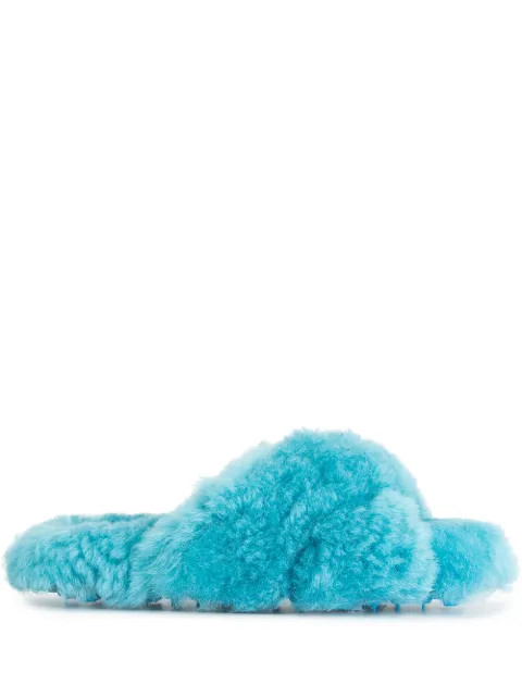 fluffy slip-on slides | Farfetch (RoW)