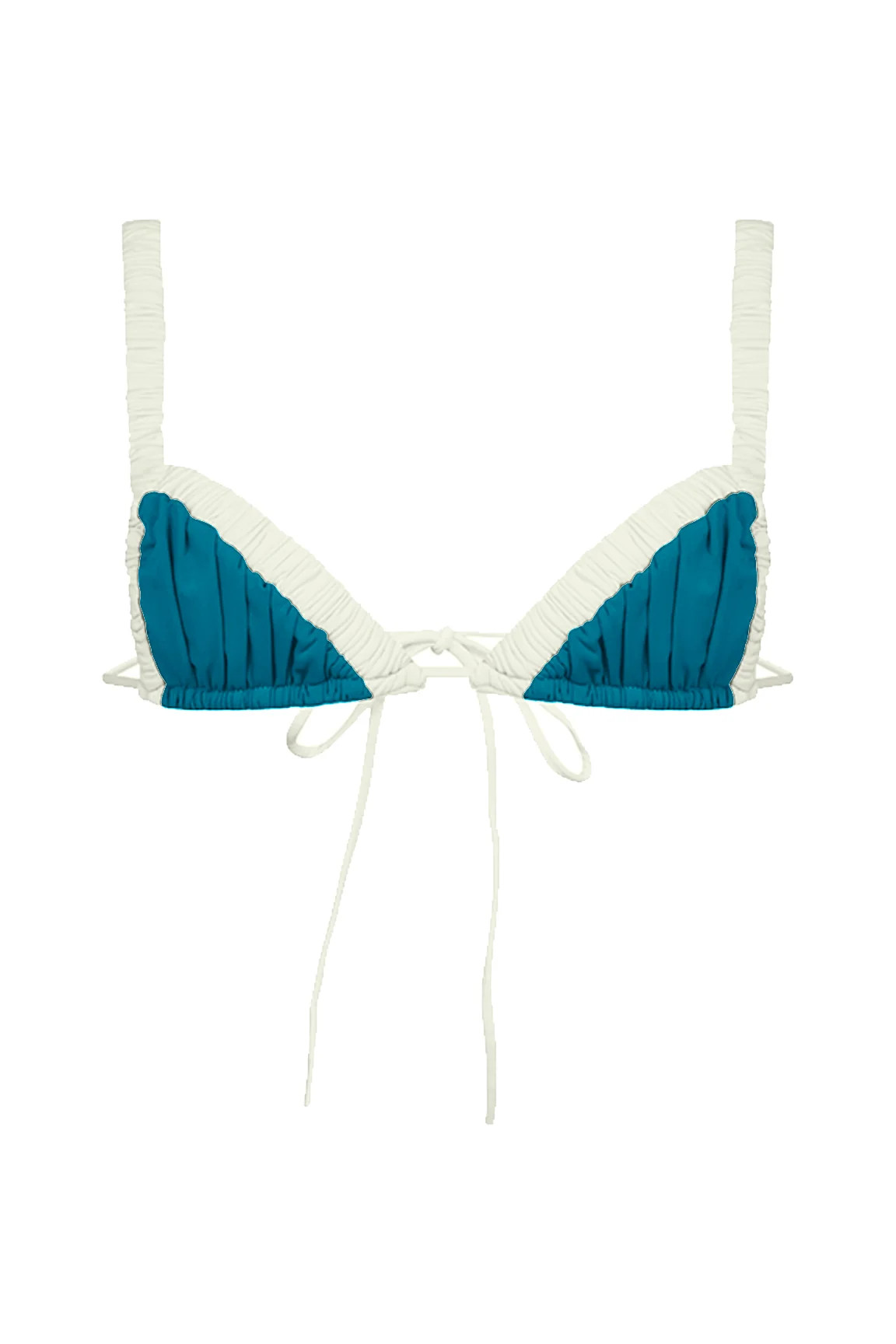 Ada / Deep Blue Ivory Apricot - Top | Divino Seas