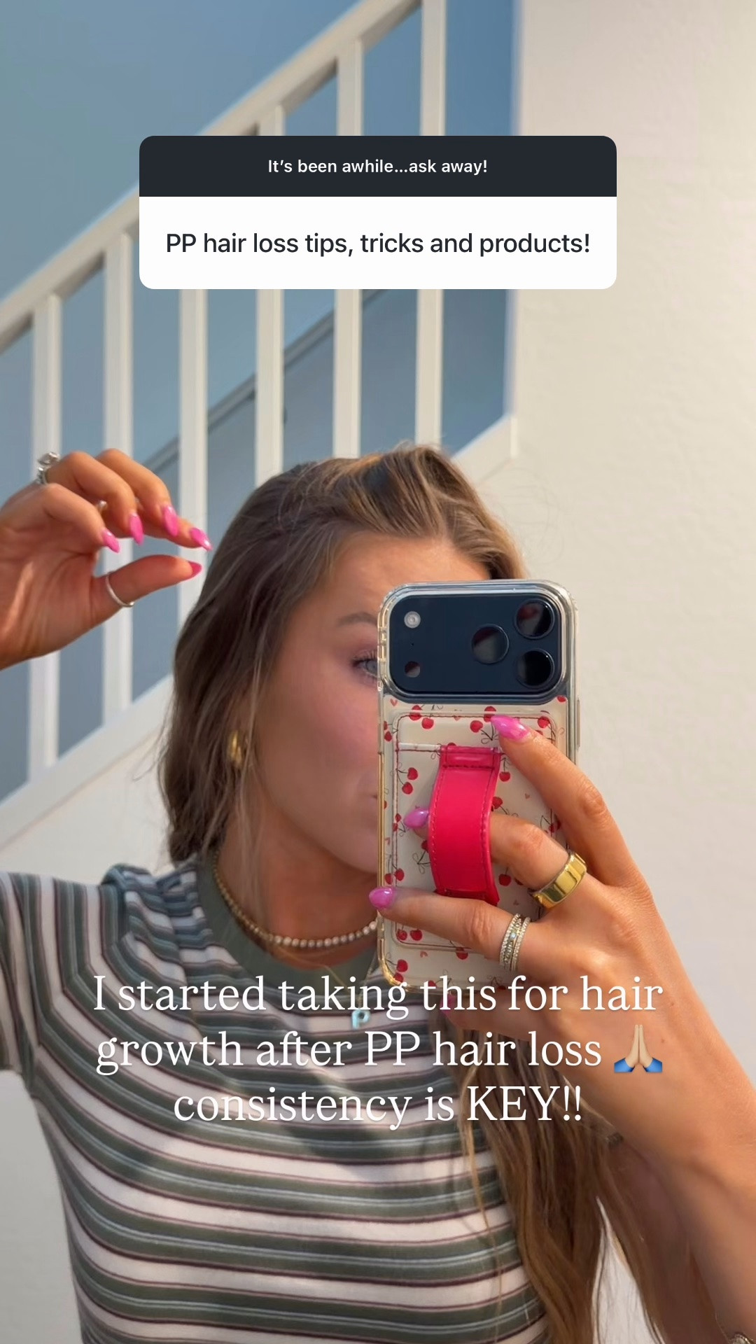 Hair growth products I’m loving for PP hair loss
