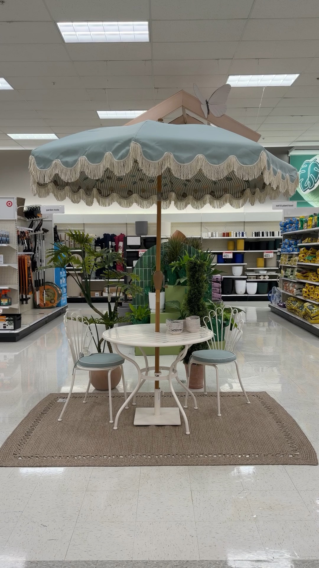 New patio setup at Target! 🎯 Loving this designer-inspired coastal patio look with crisp white frames and soft blue cushions. 🩵 The blue fringe umbrella adds such a fun, charming touch that makes the whole space feel bright and beachy! 🐚 A chic outdoor setup for sunny days and patio season. Linked this set and similar styles! ☀️ @Target #TargetHome #OutdoorFurniture #PatioSet

#LTKHome #LTKSaleAlert #LTKSeasonal