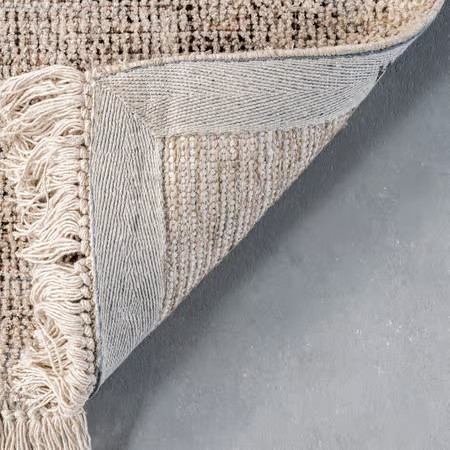 Khaki Laurie Casual Tasseled Area Rug | Rugs USA