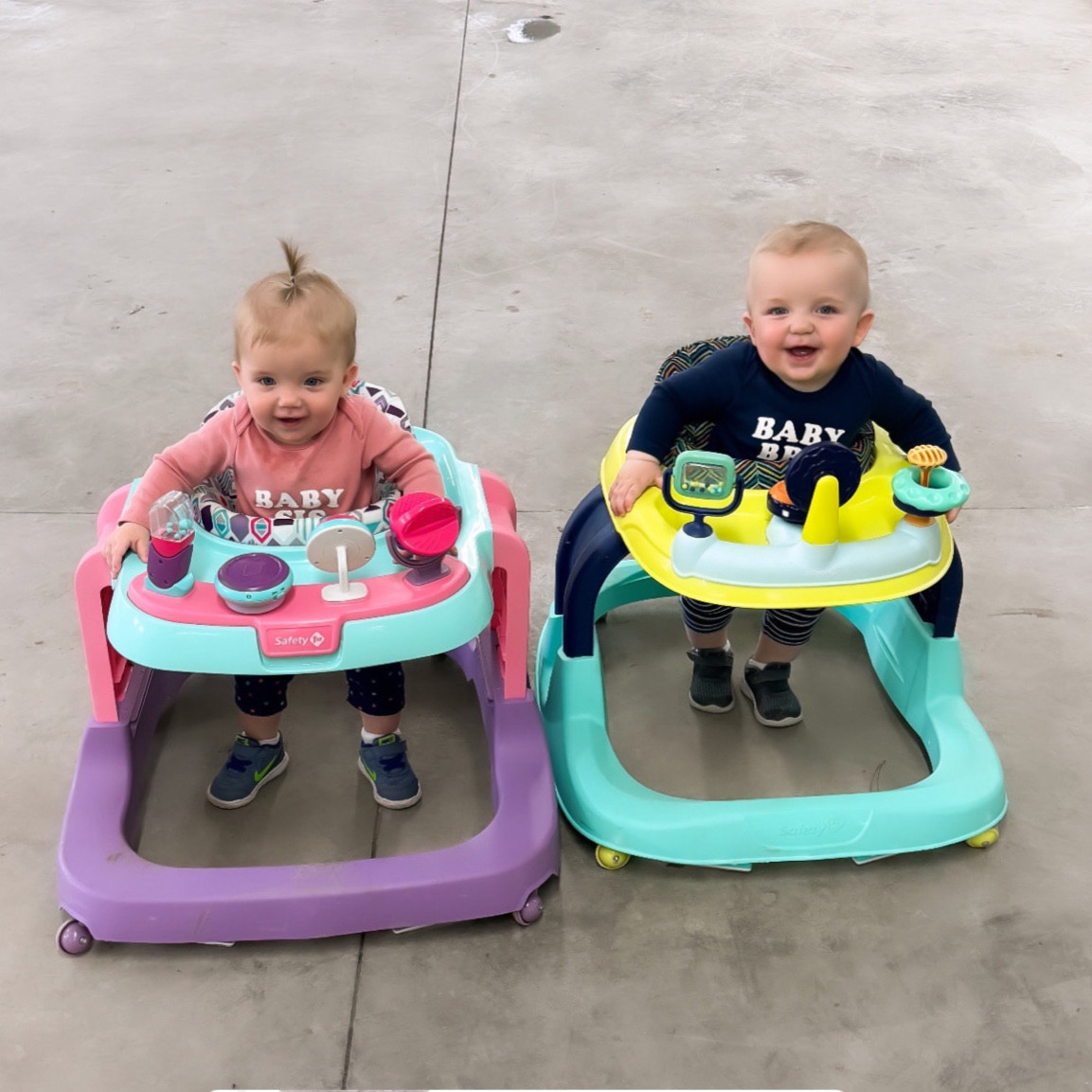 Super affordable Walmart baby walkers. I love these because they have a stair stopper on the front so they will not go down any stairs or uneven surfaces! 

#LTKBaby #LTKFindsUnder50 #LTKKids