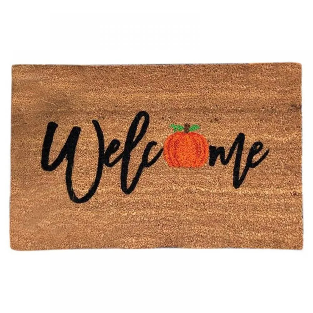 Saient Pumpkin Welcome Doormat Fall Indoor Outdoor Entrance Home Front Porch Rugs Halloween Gift ... | Walmart (US)
