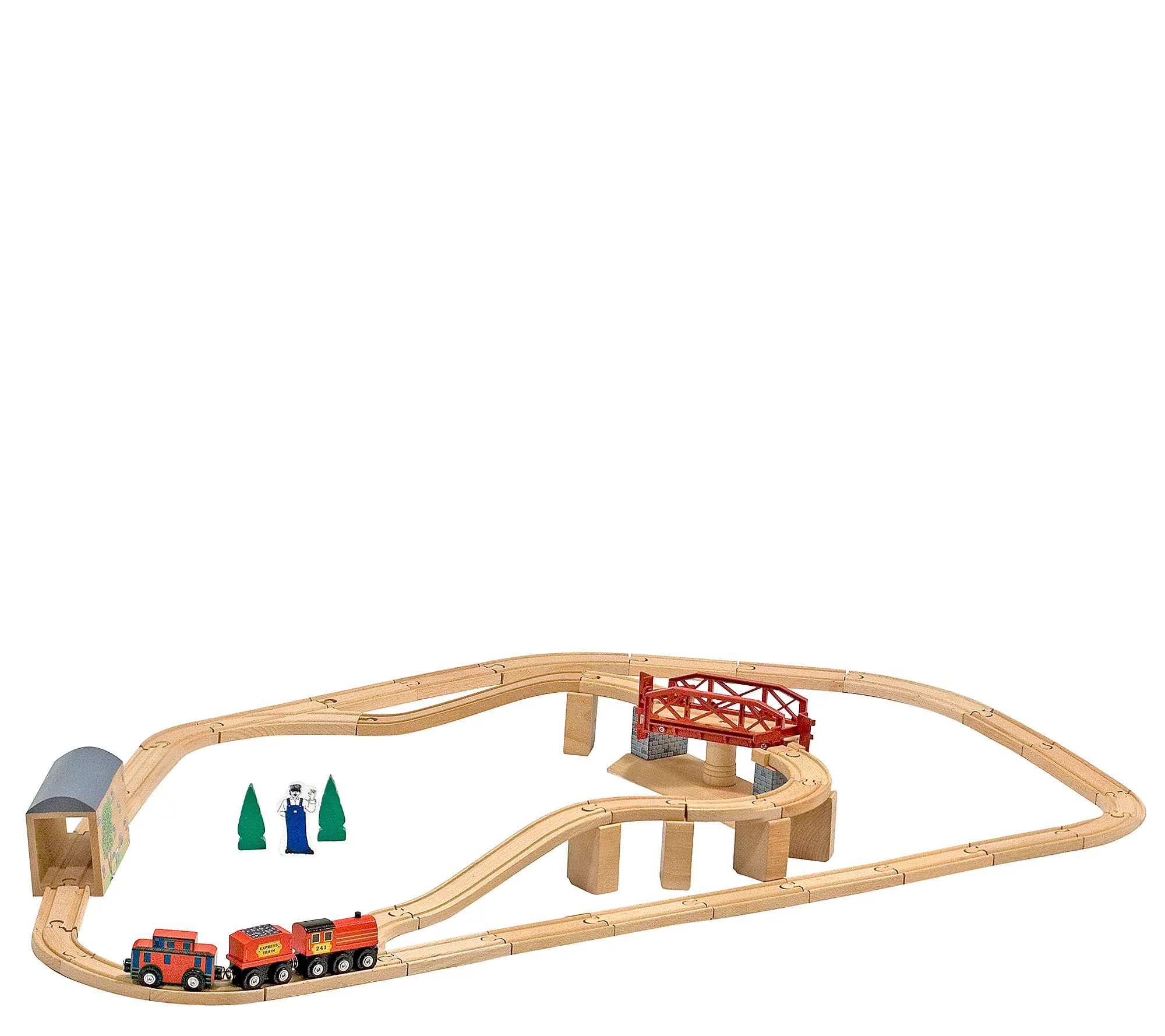 Melissa & Doug Swivel Bridge Train Set | QVC