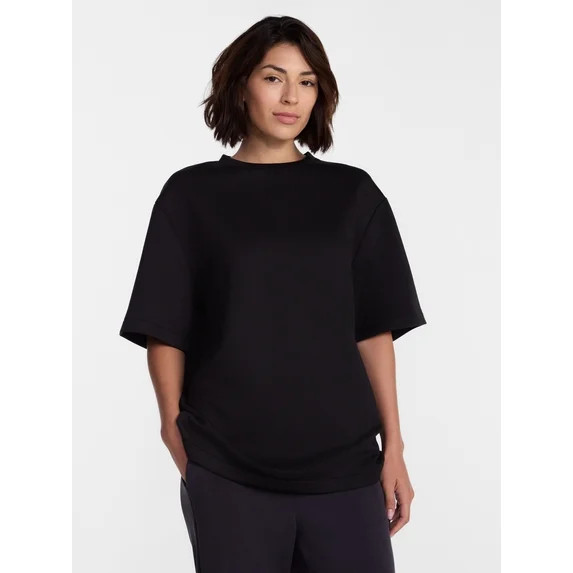 Avia Women's ScubaKnit Short Sleeve Tunic Top, Sizes XS-XXXL | Walmart (US)