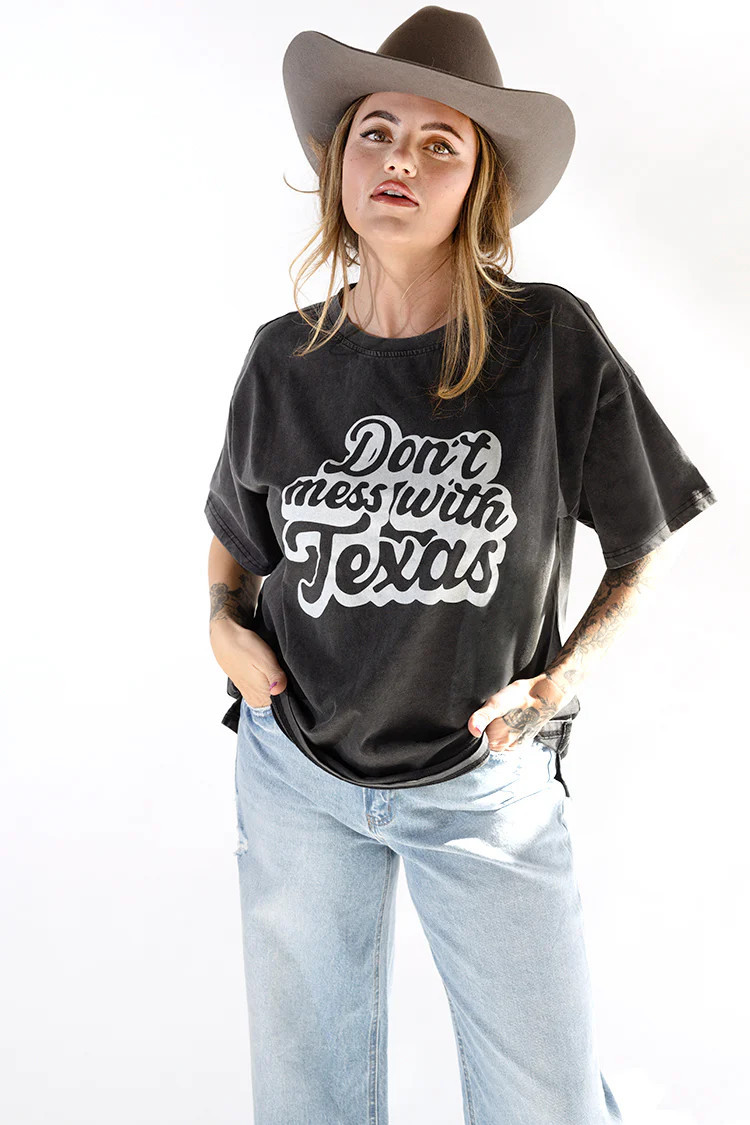 "Don't Mess with Texas" Mineral Washed T-Shirt | Flea Style