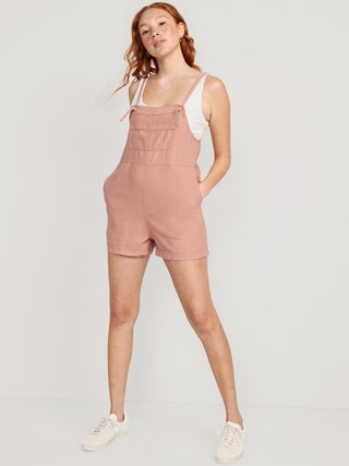 Sleeveless Linen-Blend Utility Romper for Women -- 3-inch inseam | Old Navy (US)