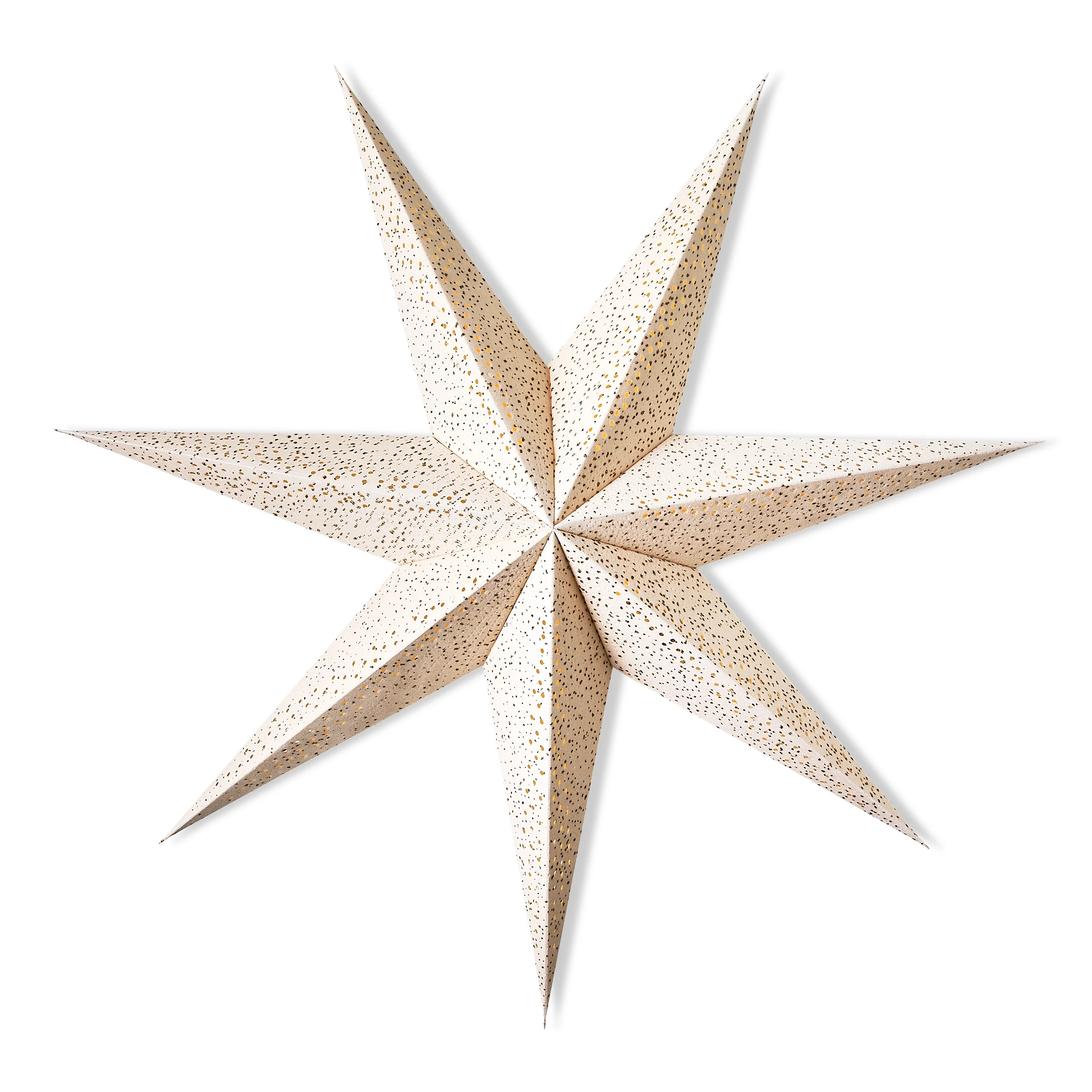 White & Gold Flocked Decorated Star, 29 in, by Holiday Time | Walmart (US)