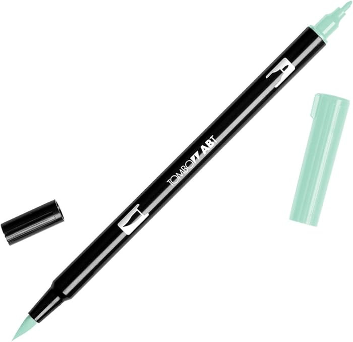Tombow Dual Brush Pen Art Markers, Mint 243, 6-Pack | Amazon (US)