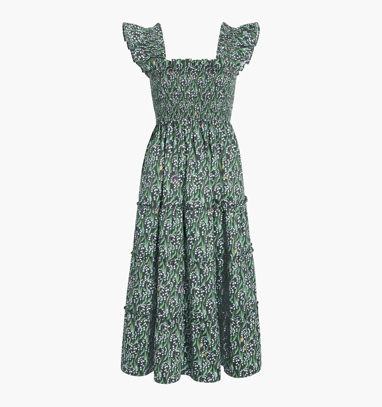 The Ellie Nap Dress - Hydrangea Blue Textured Clip Dot | Hill House Home