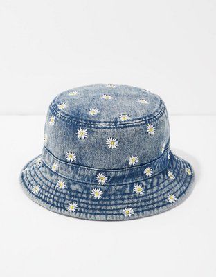 AE Denim Daisy Bucket Hat | American Eagle Outfitters (US & CA)