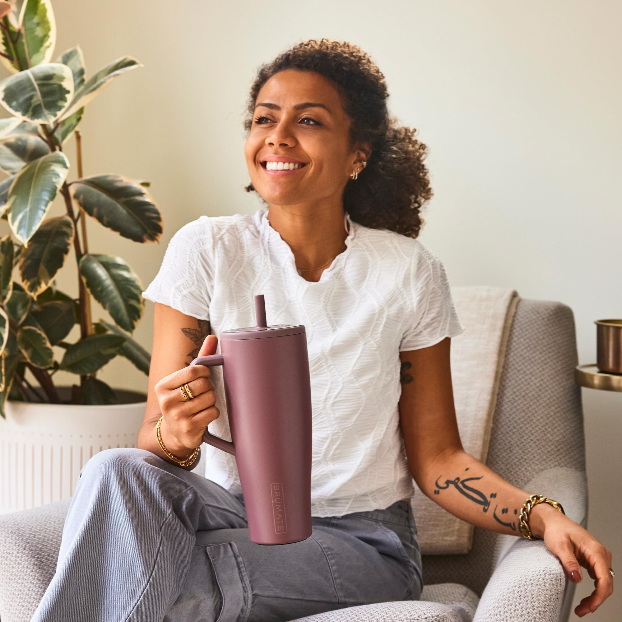 BrüMate Era 40 oz Tumbler with Handle and Straw | 100% Leakproof Insulated Tumbler with Lid and ... | Amazon (US)