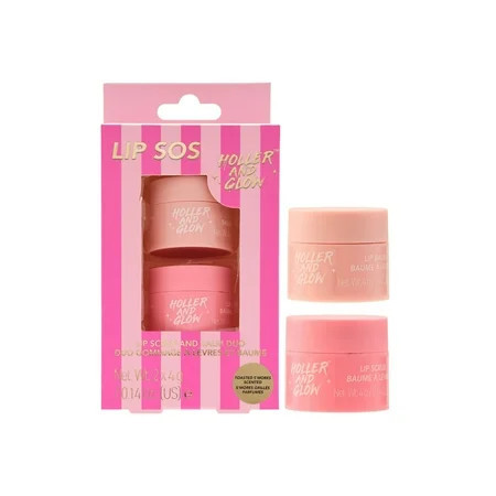 Holler and Glow Limited Edition Lip SOS Toasted S mores Scented Scrub And Balm Duo 2 Piece Gift Set | Walmart (US)