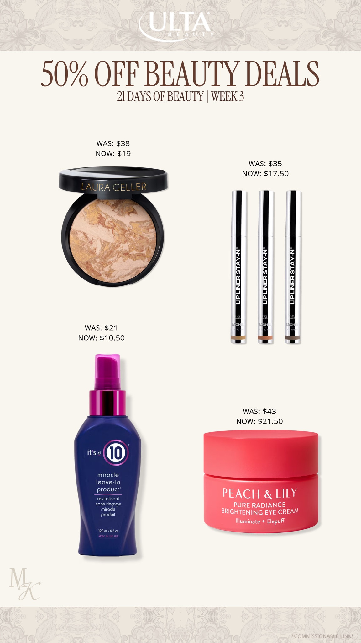 Ulta Beauty sale, Ulta 21 Days of Beauty, 21 Days of Beauty deals, beauty sale 2026, makeup sale, skincare sale, mature skin, hydrating skincare, skincare routine, skincare essentials, beauty, makeup, make up, makeup must haves, everyday makeup routine, full glam makeup, natural makeup look, dewy makeup, long lasting makeup, trending beauty products, hair tools, hair styling tools, hair care routine, frizz control, beauty favorites

#LTKselfcare #LTKSaleAlert #LTKBeauty