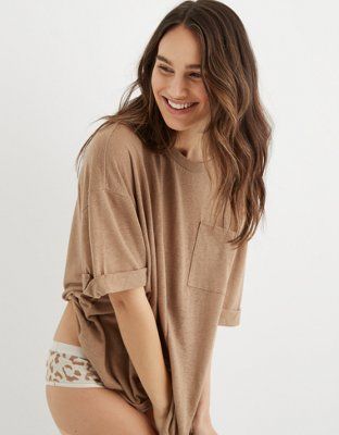 Aerie Linen Breezy T-Shirt | American Eagle Outfitters (US & CA)