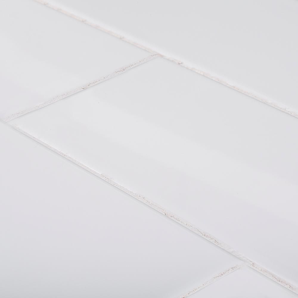 Jeffrey Court Fresh White 4 in. x 12 in. Glossy Ceramic Wall Tile (10.33 sq. ft. / case)-96014 - ... | The Home Depot