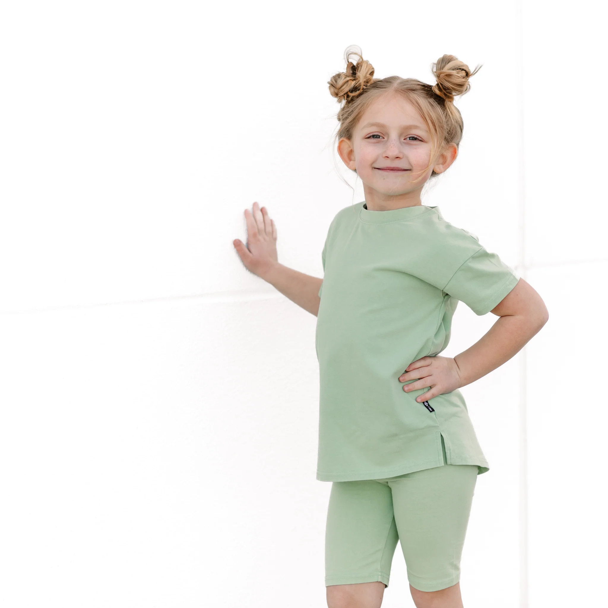 BIKER SET- Pistachio Snow Wash | millie + roo