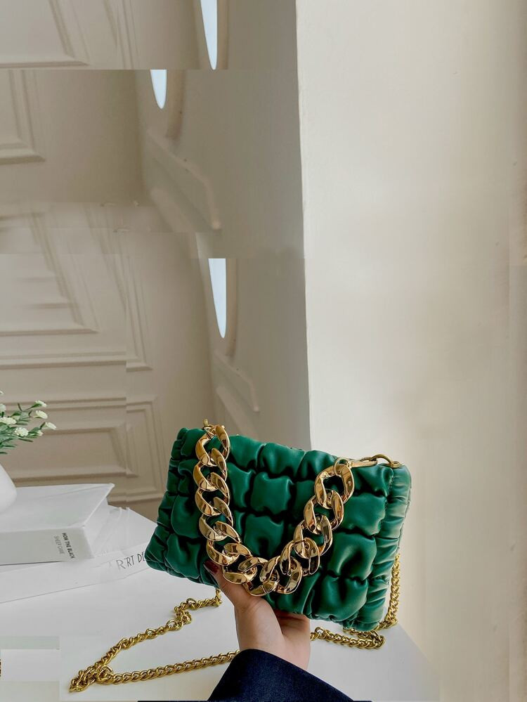 Zip Design Chain Flap Bag | SHEIN