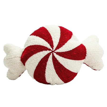 ZestMode 1Pc Candy Cane Pillow, Candy Cane Shaped Throw Pillow, Red and White Peppermint Candy Pillow, Cute Sweet Shaped Decorations for Bedroom, Living Room, Winter Home Decor | Walmart (US)
