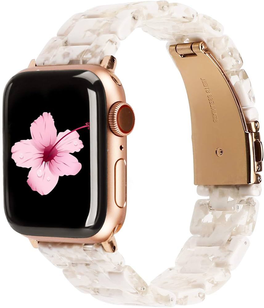 Wearlizer Resin Link Band Compatible with Apple Watch Band 40mm 38mm 41mm Women, Lightweight Resi... | Amazon (CA)