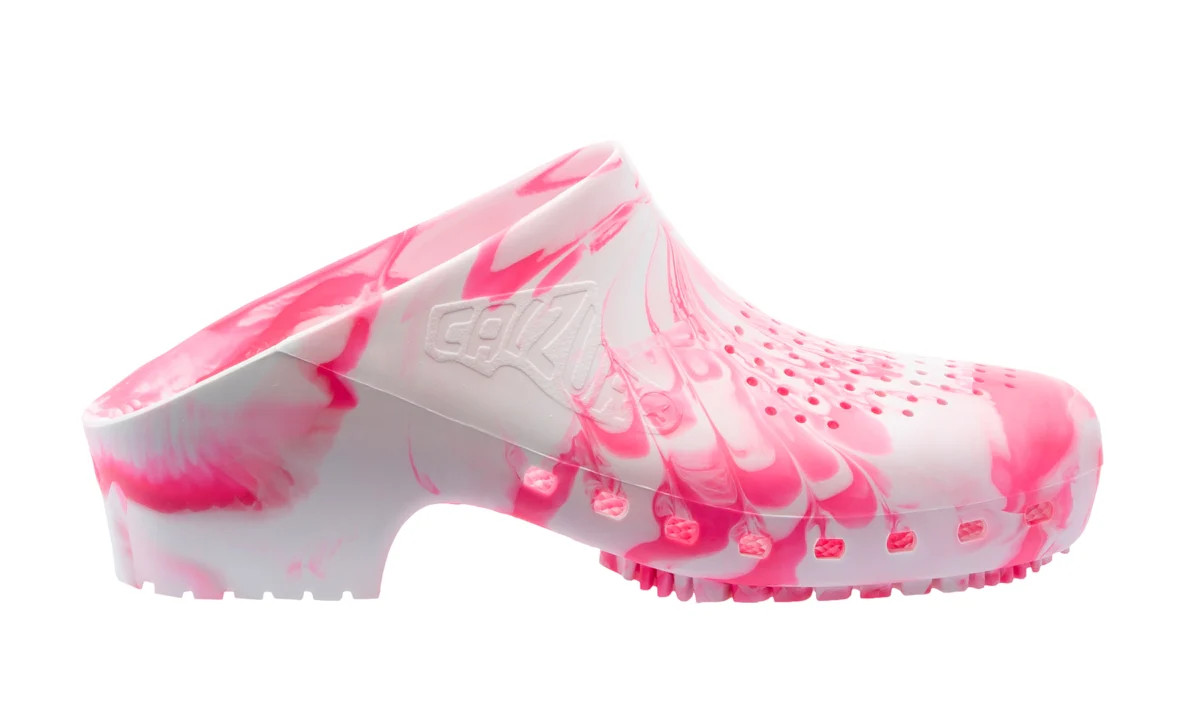 Classic Pink & White Clogs | Ventilated Work Clogs | Calzuro | Calzuro