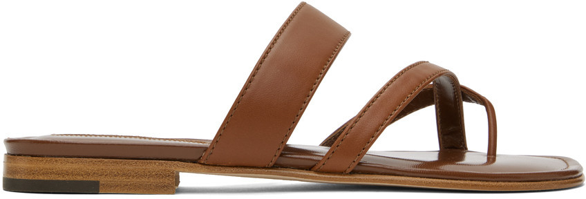 Manolo Blahnik Brown Susa Sandals | SSENSE