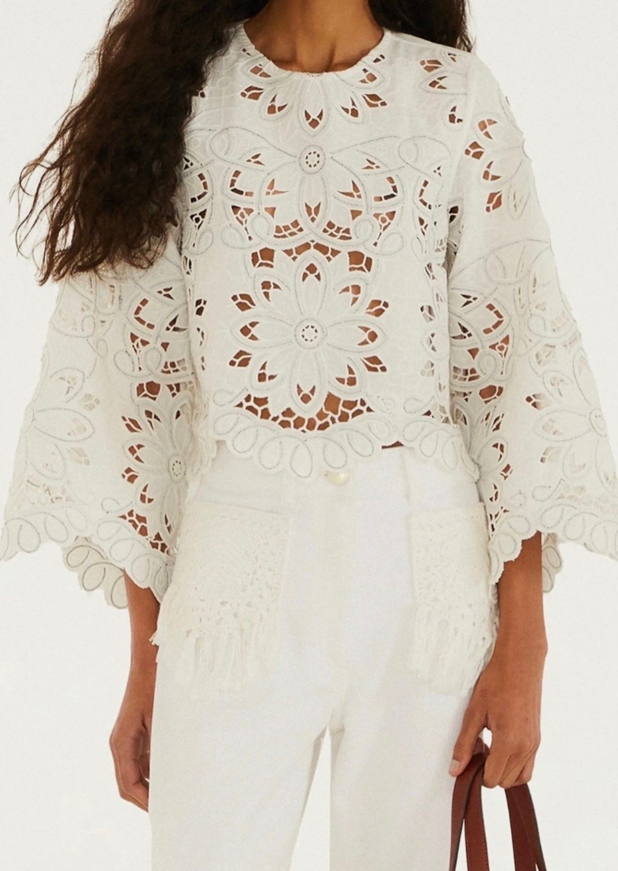 White lace top
Lace top
Spring top 
Vacation