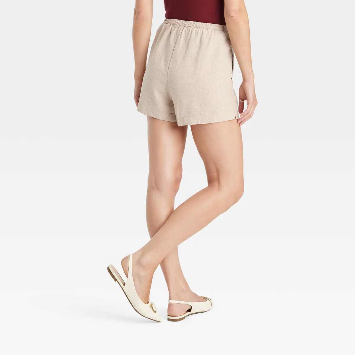 Women's High-Rise Linen Pull-On Shorts - A New Day™ | Target