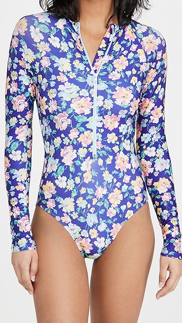 Long Sleeve Rash Guard Swimsuit | Shopbop