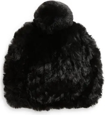 Faux Fur Beanie with Pompom | Nordstrom