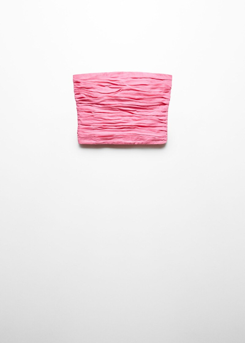 Linen bandeau top -  Women | Mango USA | MANGO (US)