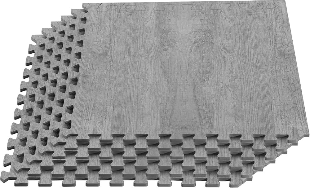 Forest Floor Farmhouse 3/8 Inch Thick Printed Foam Tiles, Premium Wood Grain Interlocking Foam Fl... | Amazon (US)