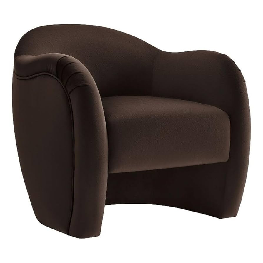 Modway Compose Barrel Chair with Performance Velvet Fabric in Chocolate Brown – Upholstered Acc... | Amazon (US)