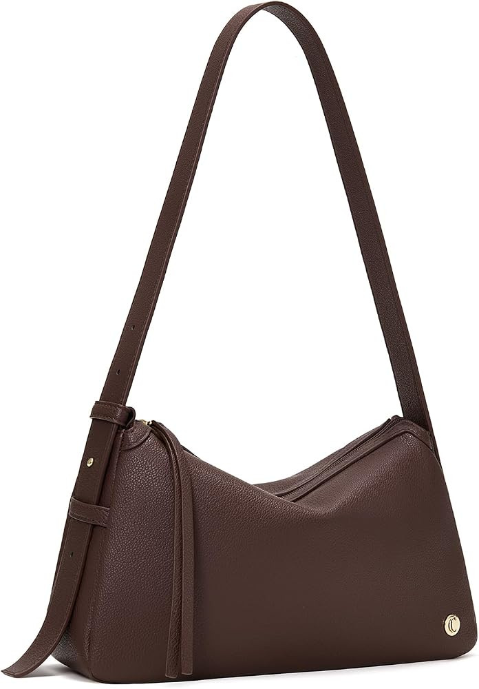 CLUCI Brown Purses for Women, Cute Shoulder Bag, Soft Hobo Handbag Clutch Purse with Adjustable W... | Amazon (US)