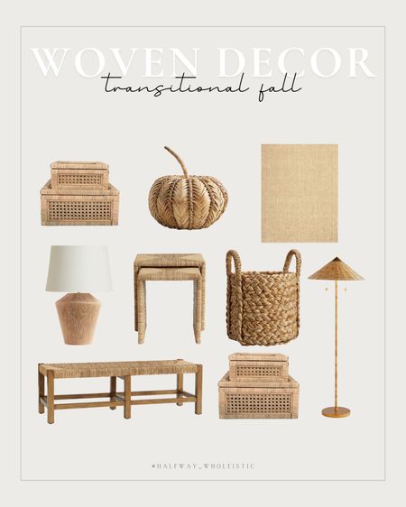 Transitional fall home decor - woven accents make for a great summer to fall staples! 

#LTKhome #LTKSeasonal #LTKFind