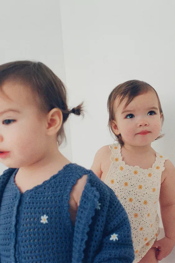 PLAIN CROCHET DAISY ROMPER | Zara US